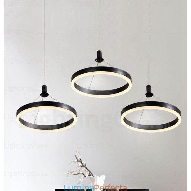 Lampă suspendată modernă contemporană cu 1 lumină, cu abajur acrilic