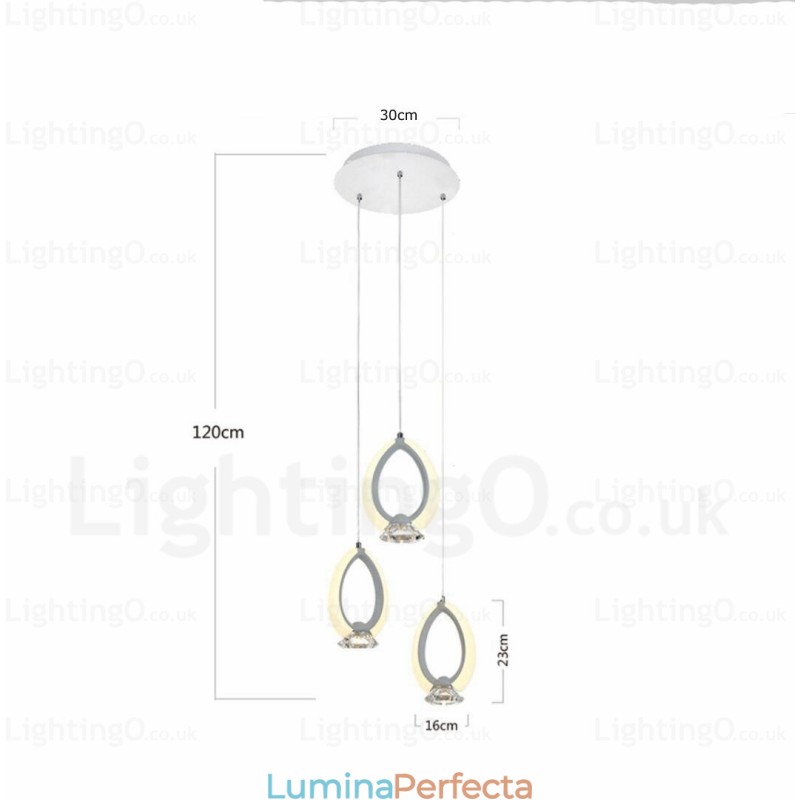 Lampă suspendată modernă contemporană cu 1 lumină, cu abajur de cristal