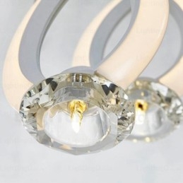 Lampă suspendată modernă contemporană cu 1 lumină, cu abajur de cristal