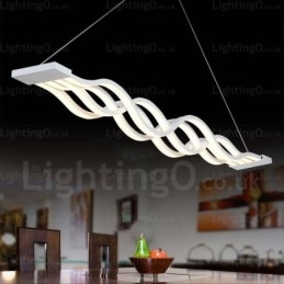 Lampă suspendată modernă contemporană cu 1 lumină, cu abajur acrilic