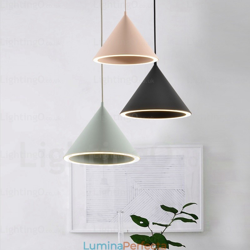 Lampă de suspendare nordică modernă, contemporană, cu 1 lumină, cu abajur acrilic