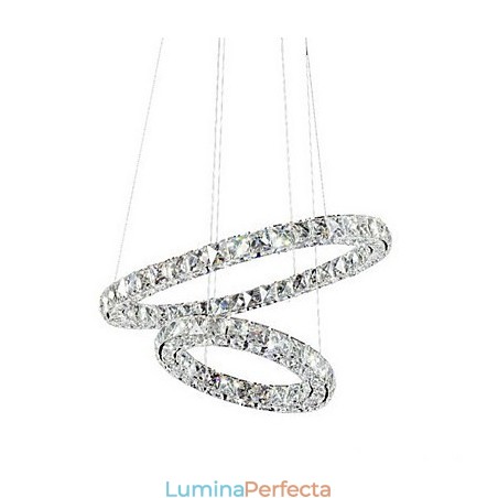 Lumină suspendată din cristal Modern 2 inele Trei laturi K9 Plafoniere de interior din cristal Corpuri de iluminat Lumină suspendată din cristal Modern 2 inele Trei laturi K9 Plafoniere de interior din cristal Corpuri de iluminat
