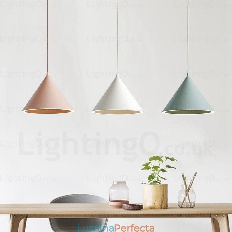 Lampă de suspendare nordică modernă, contemporană, cu 1 lumină, cu abajur acrilic