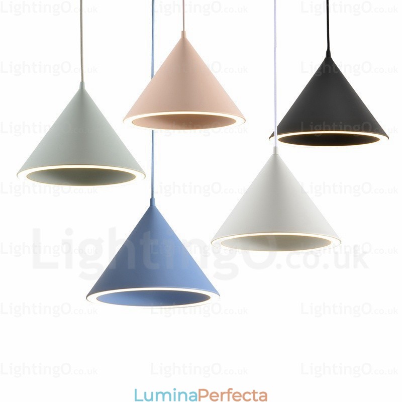 Lampă de suspendare nordică modernă, contemporană, cu 1 lumină, cu abajur acrilic