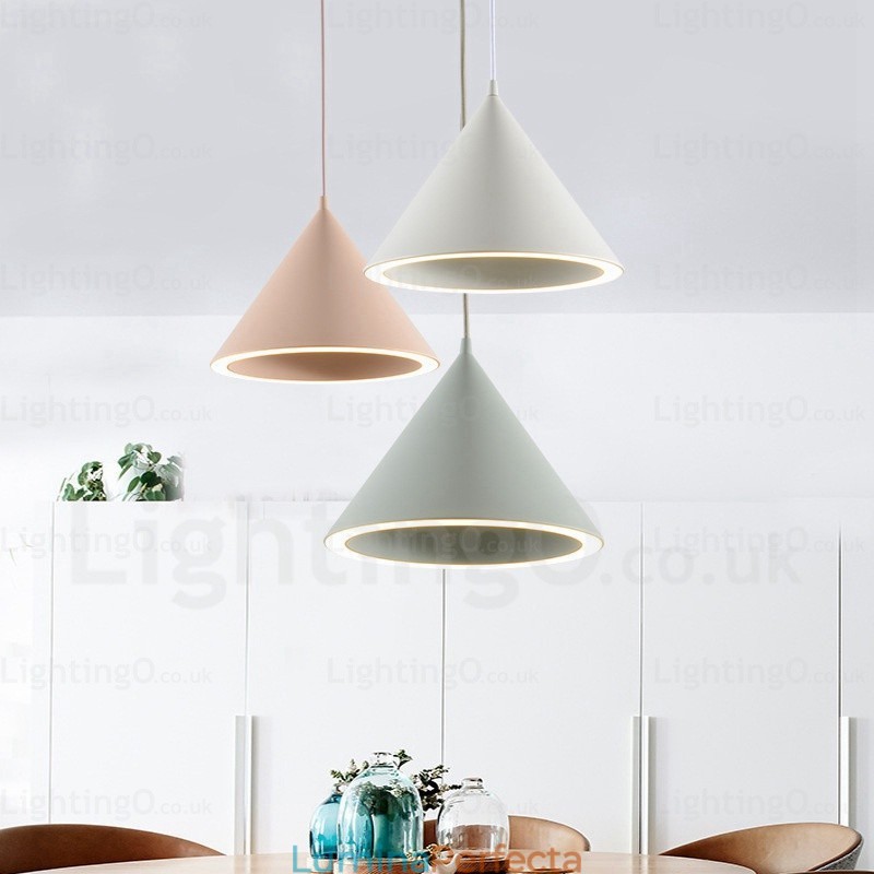 Lampă de suspendare nordică modernă, contemporană, cu 1 lumină, cu abajur acrilic