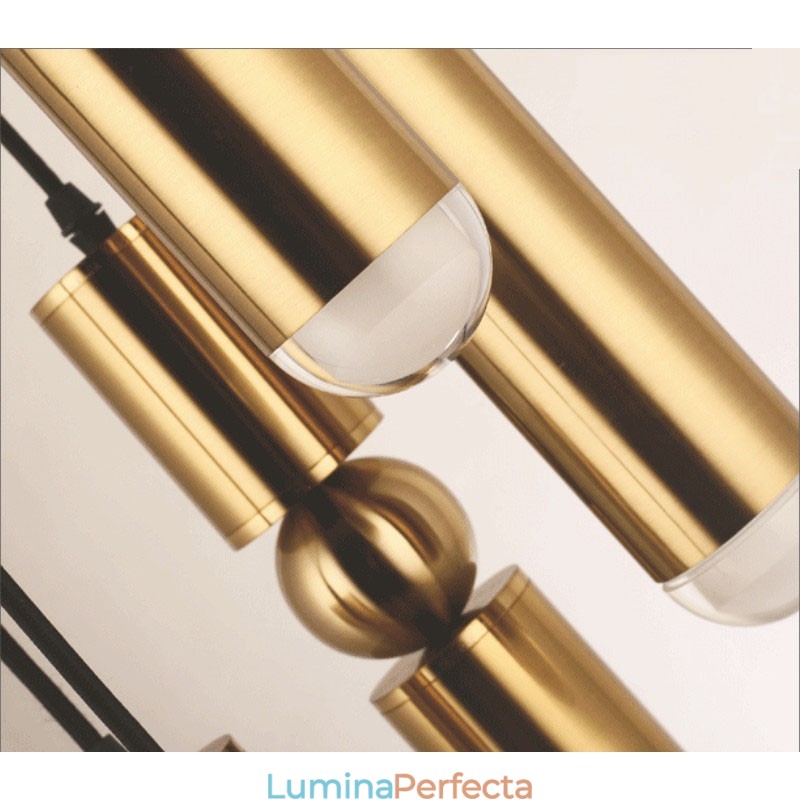 Lampă suspendată modernă contemporană cu 1 lumină, cu abajur acrilic