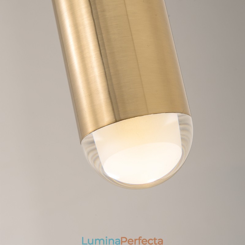 Lampă suspendată modernă contemporană cu 1 lumină, cu abajur acrilic