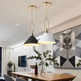 Lampă suspendată modernă nordică modernă cu 1 lumină, cu magazine de umbre din oțel inoxidabil