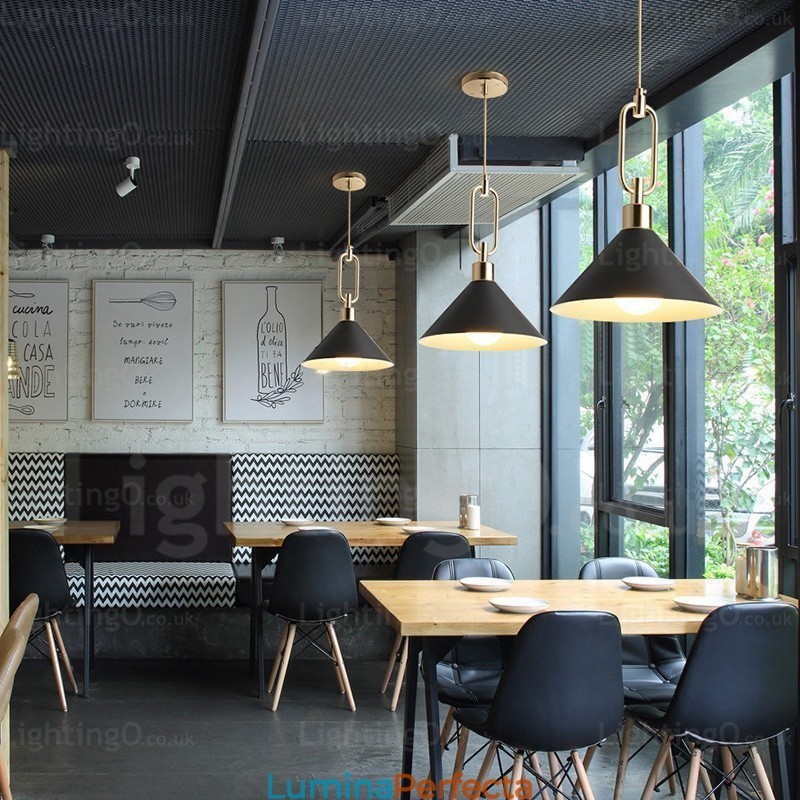 Lampă suspendată modernă nordică modernă cu 1 lumină, cu magazine de umbre din oțel inoxidabil