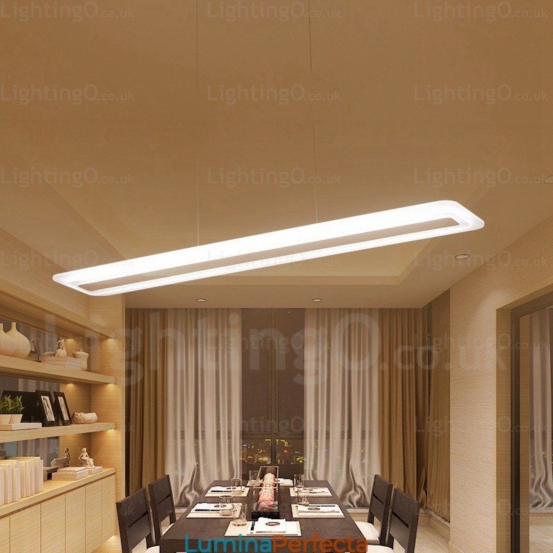 Lampă suspendată modernă contemporană cu 1 lumină, cu abajur acrilic