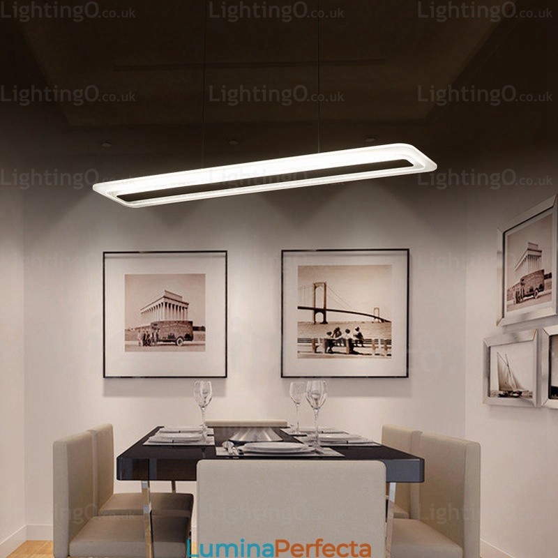 Lampă suspendată modernă contemporană cu 1 lumină, cu abajur acrilic