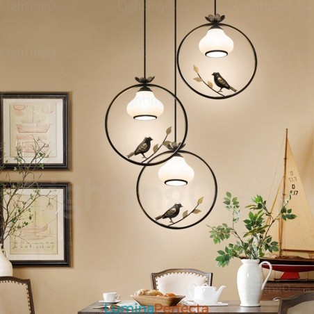 1 Lumină Country Rustic Rural Pendant Lampă cu Abajur din Sticlă 1 Lumină Country Rustic Rural Pendant Lampă cu Abajur din Sticlă