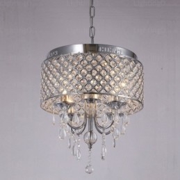 Lampă suspendată modernă contemporană cu 1 lumină, cu abajur de cristal