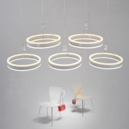 Lampă suspendată modernă și contemporană cu 2 lumini cu abajur acrilic