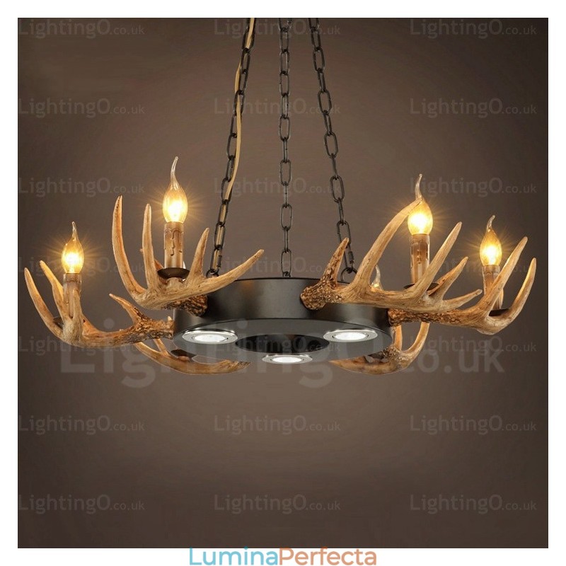 Candelabru cu 9 lumini, vintage, retro, rustic