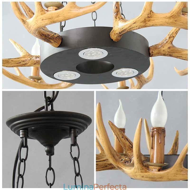 Candelabru cu 9 lumini, vintage, retro, rustic