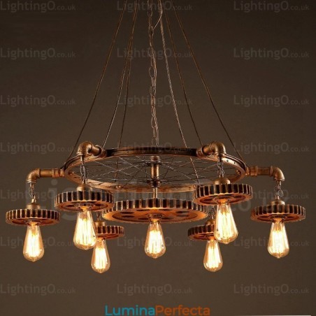 Lampă retro vintage cu 7 lumini Lampă retro vintage cu 7 lumini