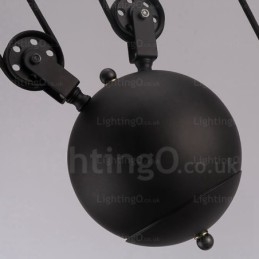 Lampă suspendată modernă contemporană cu 2 lumini cu abajur din sticlă