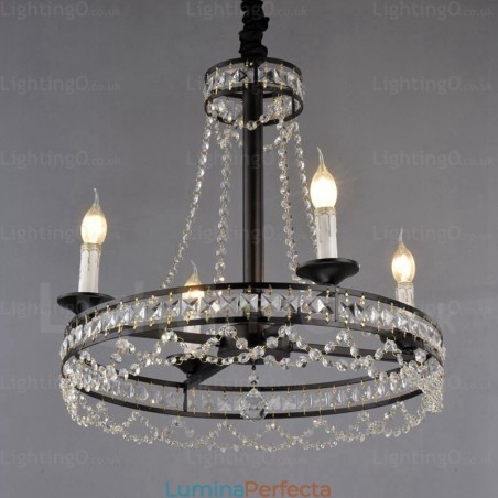Lampă rustică rustică cu 4 lumini Lampă rustică rustică cu 4 lumini
