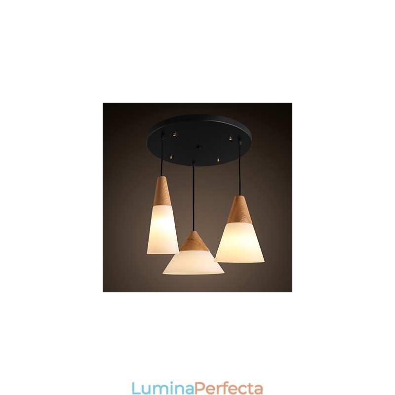 Candelabru Mini Stil Modern Contemporan Metal Pendant Lampă cu 3 lumini