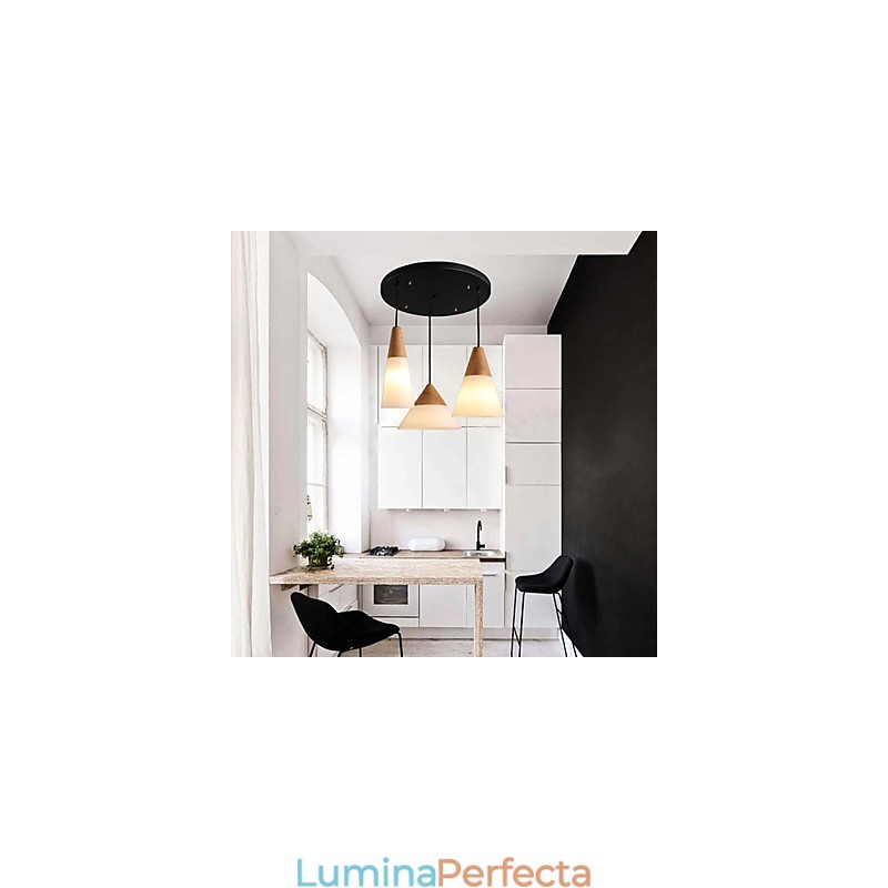 Candelabru Mini Stil Modern Contemporan Metal Pendant Lampă cu 3 lumini