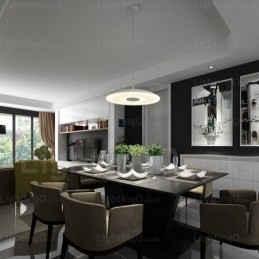 Lampă suspendată modernă și contemporană cu 1 lumină, cu abajur din sticlă