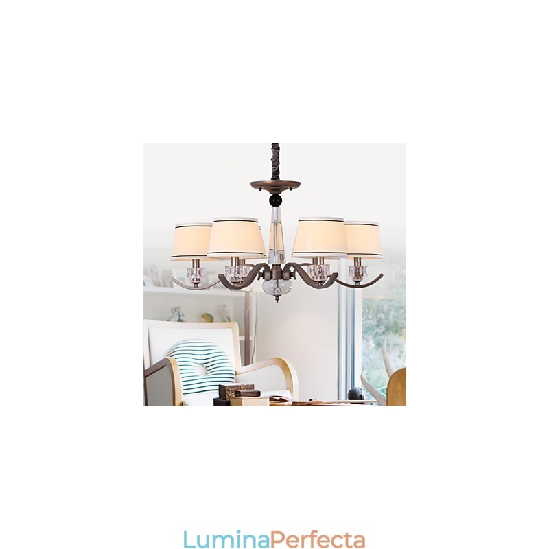 Candelabru Cristal 6 Lumini Pictura Moda Metal