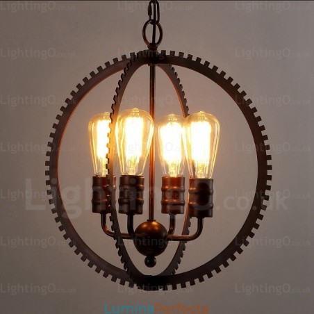 Lampă cu pandantiv vintage retro cu 4 lumini Lampă cu pandantiv vintage retro cu 4 lumini