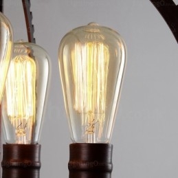 Lampă cu pandantiv vintage retro cu 4 lumini