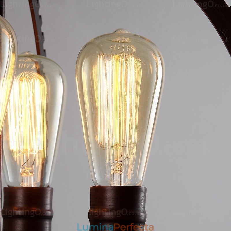 Lampă cu pandantiv vintage retro cu 4 lumini