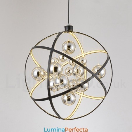 Diametru 50CM 80CM Vintage Globe Candelabru Rusty Color Pendant Lampă Diametru 50CM 80CM Vintage Globe Candelabru Rusty Color Pendant Lampă