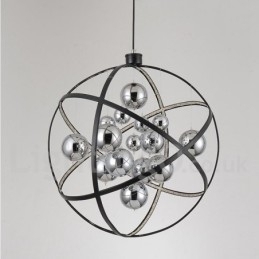 Diametru 50CM 80CM Vintage Globe Candelabru Rusty Color Pendant Lampă
