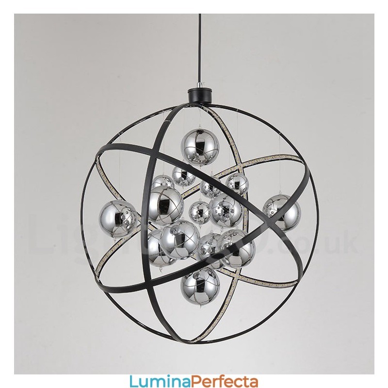 Diametru 50CM 80CM Vintage Globe Candelabru Rusty Color Pendant Lampă