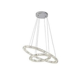 Lumină suspendată din cristal Modern 2 inele Trei laturi K9 Plafoniere de interior din cristal Corpuri de iluminat