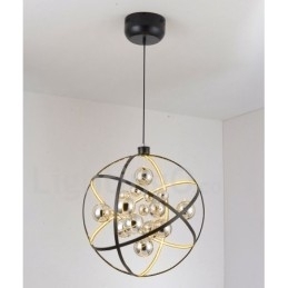 Diametru 50CM 80CM Vintage Globe Candelabru Rusty Color Pendant Lampă