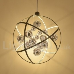 Diametru 50CM 80CM Vintage Globe Candelabru Rusty Color Pendant Lampă