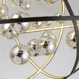 Diametru 50CM 80CM Vintage Globe Candelabru Rusty Color Pendant Lampă