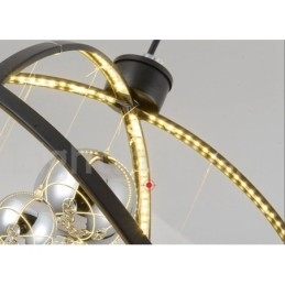 Diametru 50CM 80CM Vintage Globe Candelabru Rusty Color Pendant Lampă