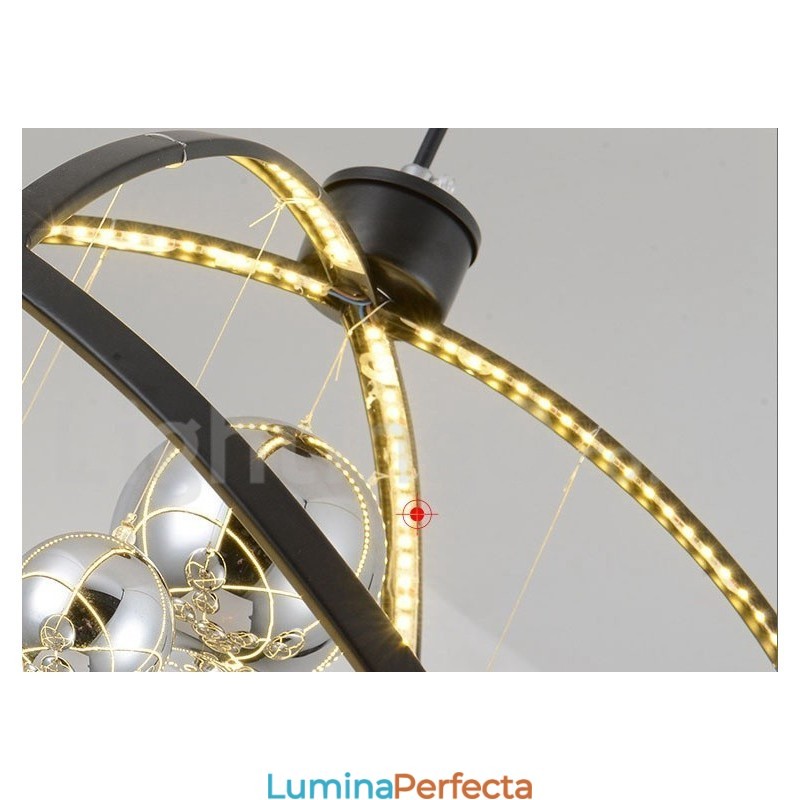 Diametru 50CM 80CM Vintage Globe Candelabru Rusty Color Pendant Lampă