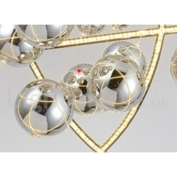 Diametru 50CM 80CM Vintage Globe Candelabru Rusty Color Pendant Lampă