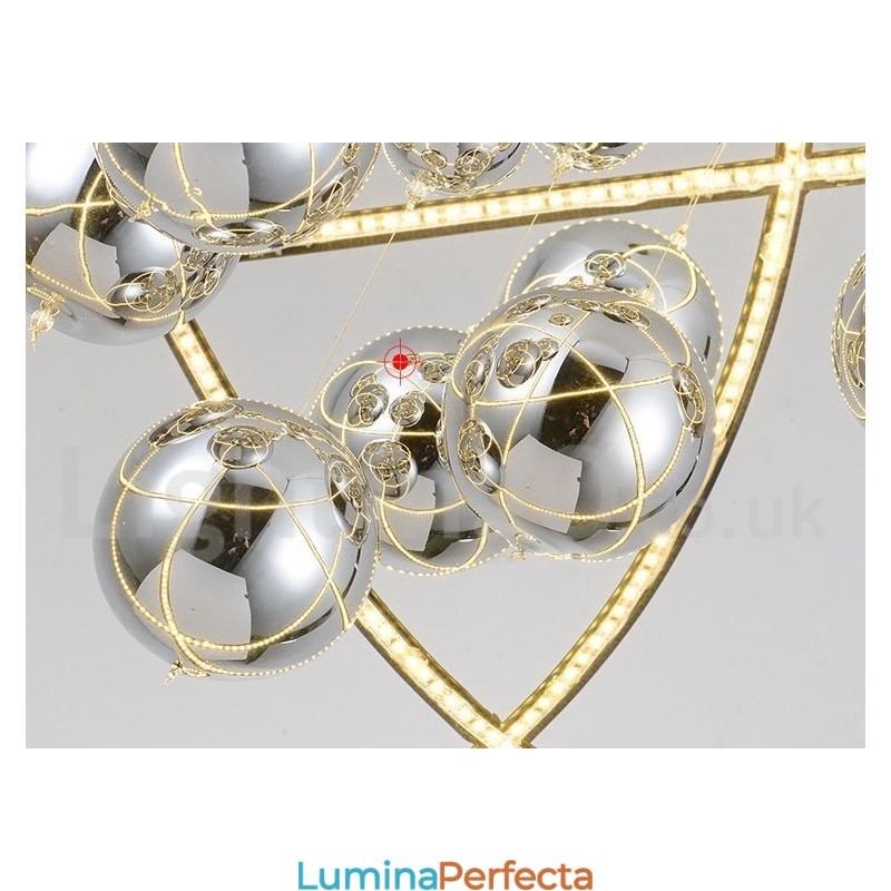 Diametru 50CM 80CM Vintage Globe Candelabru Rusty Color Pendant Lampă