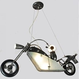 Copii nostalgici Baiat Motocicleta Fier Candelabru lămpi de iluminat