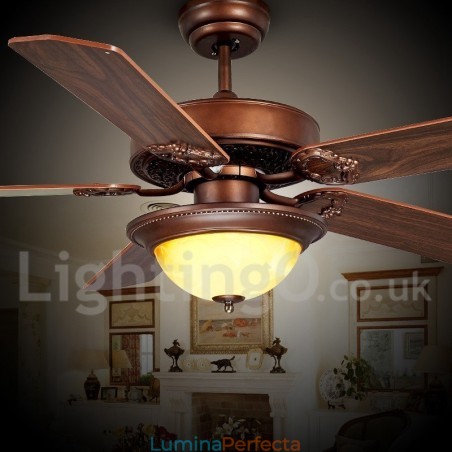 48" 52" Country Retro Rustic Lodge Vintage Ventilator de tavan 48" 52" Country Retro Rustic Lodge Vintage Ventilator de tavan