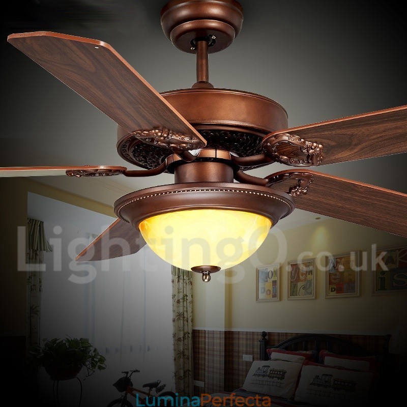 48" 52" Country Retro Rustic Lodge Vintage Ventilator de tavan