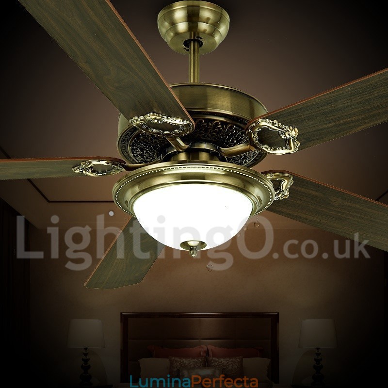 48" 52" Country Retro Rustic Lodge Vintage Ventilator de tavan