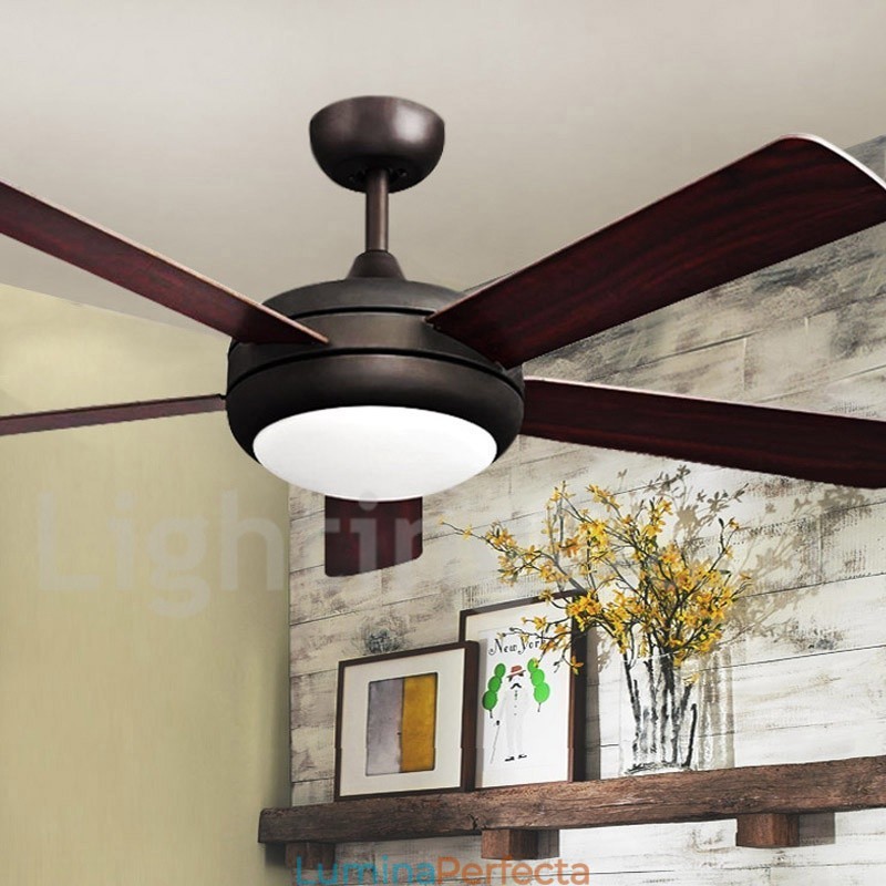 Ventilator de tavan vintage în stil european de 52 inchi