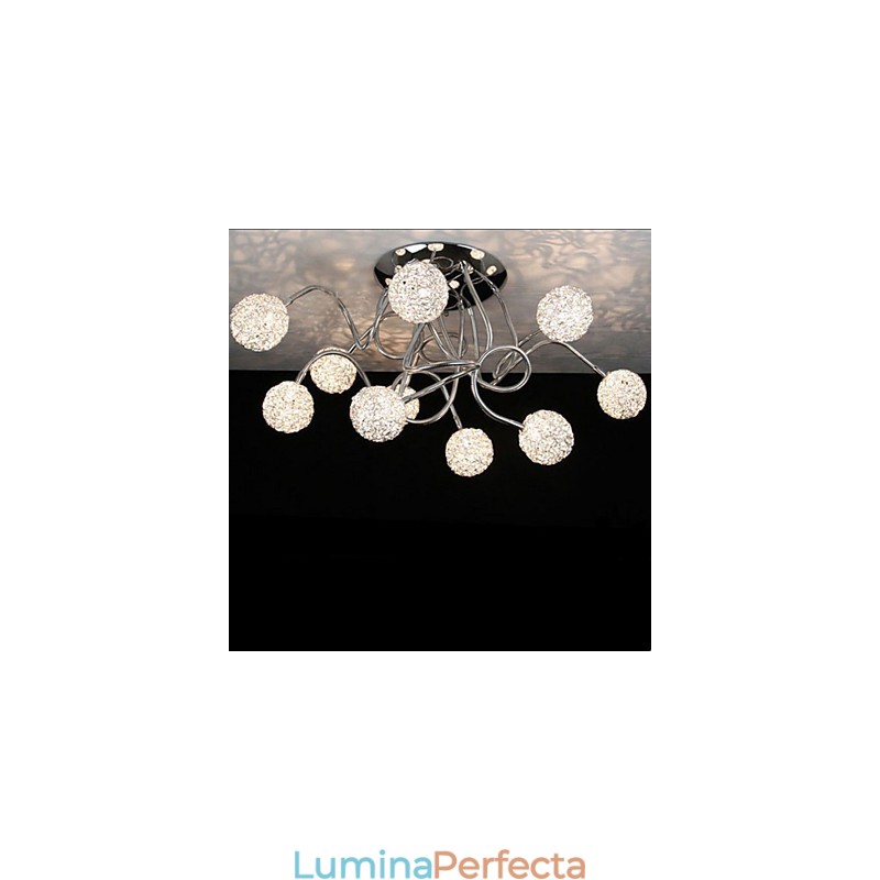 Plafon simplu din fier, fier rotund, lampă creativă Lampă din sârmă de aluminiu
