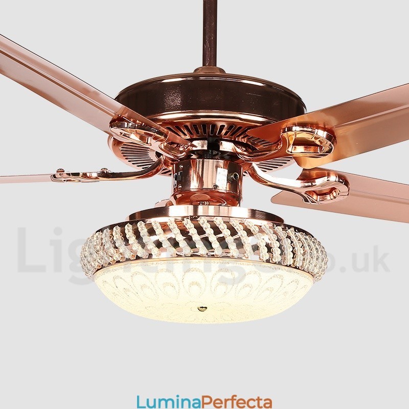 Ventilator de tavan modern și contemporan în stil european de 52 inchi
