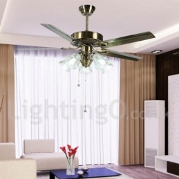 Ventilator de tavan vintage în stil european de 52 inchi