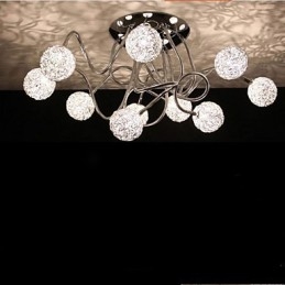 Plafon simplu din fier, fier rotund, lampă creativă Lampă din sârmă de aluminiu